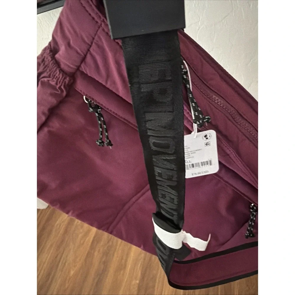 NWT Free People Checkmate Sling Carryall Bag Utility Puffer Deep Mulberry Purple